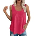 thumbnail image 1 of Rciityk Womens Tank Top Crew Neck Sleeveless Solid Color Casual Loose Flowy Basic Tank Top, 1 of 5