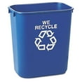 thumbnail image 1 of Rcp  Small Deskside Recycling Container  Rectangular  Plastic  13 5/8 qt  Blue, 1 of 1