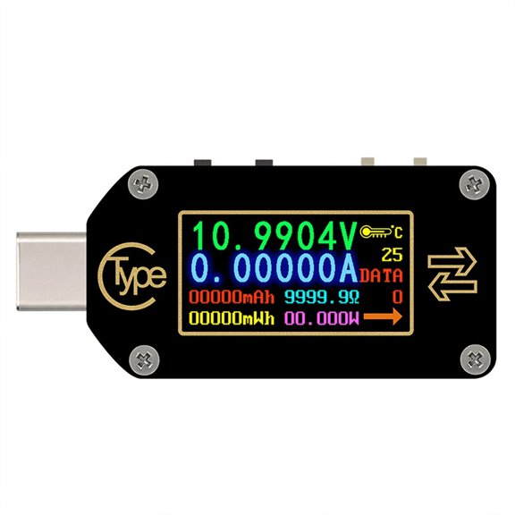 Rd Tc66 Type-C Pd Trigger USB Voltmeter Ammeter Voltage 2 Way Current Meter Multimeter Pd Charger Battery USB Tester1,1 * TC66 Type-C PD Trigger,Black