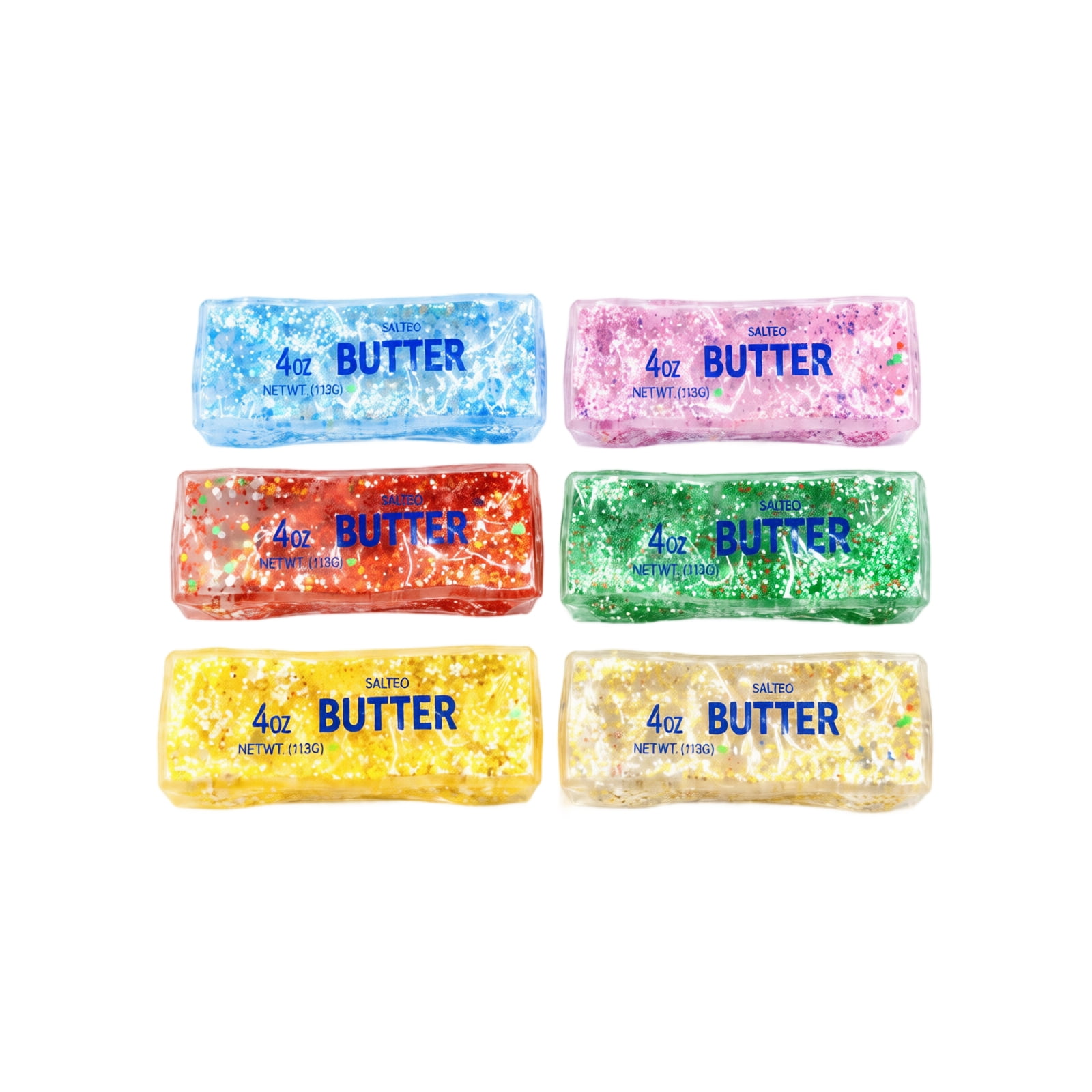 Tactile Rectangle Backpack Rdausd 5.12 inch Glitter Bar Squishy Fidget Toy, Random Color Butter ...
