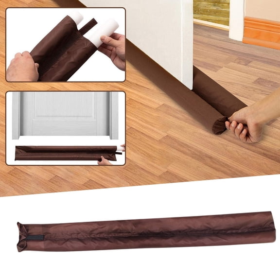 Rdausd Adjustable Door Draft Stopper, Double-Sided Foam Weather Strip with Washable Vinyl Cover for 3236 inch Doors, Noise, Dust and Light Blocking Seal for Bedroom or Office