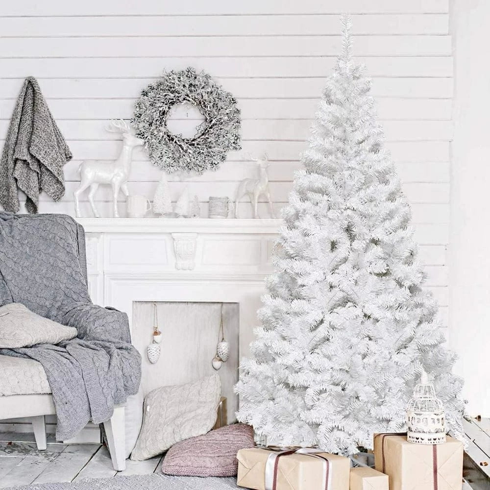Rdausd Artificial Christmas Tree 3FT White Xmas Tree, Unlit Slim White ...
