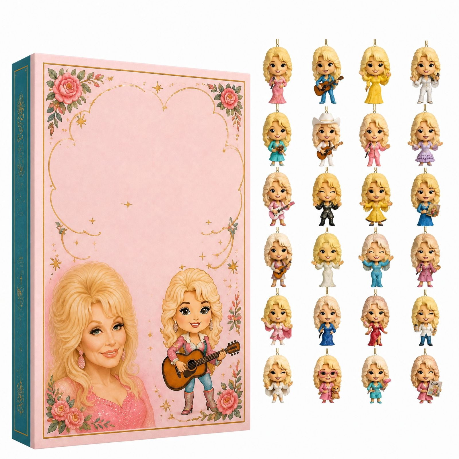 Rdausd Christmas Countdown Advent Calendar 10.22x7.1x1.38 Inch, Country ...