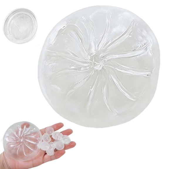 Rdausd Clear Empty Plastic Ball Shells Single, Transparent Hollow Sphere Molds for DIY Stress Ball Sensory Craft Projects Home School Decor