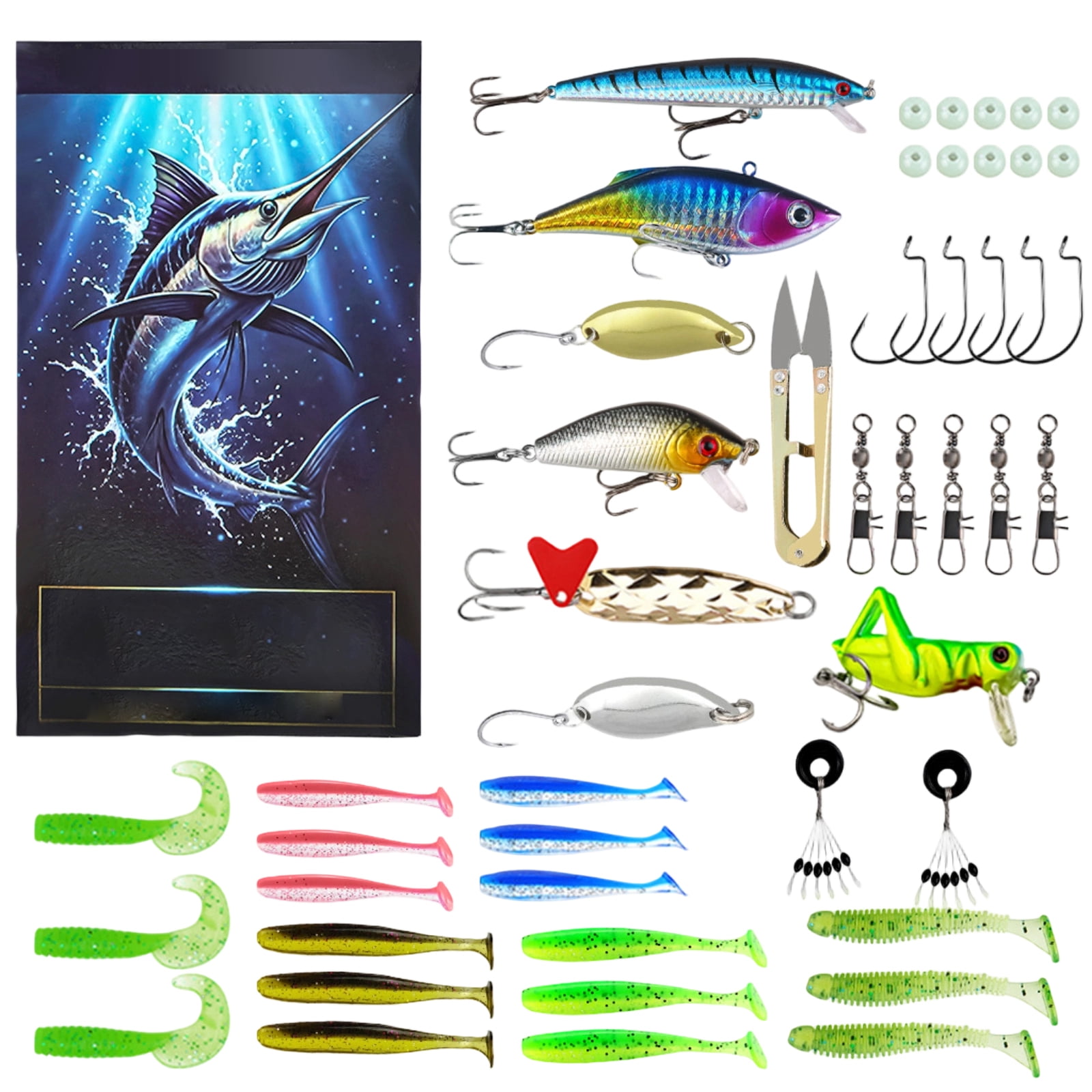 Simple Tackle Box Rdausd Fishing Tackle Mystery Box, Saltwater & Freshwater Lure Surprise ...