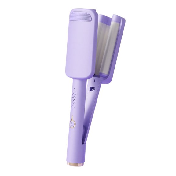Rdausd French Egg Roll Hair Crimper, 32mm U-Shaped Barrel Hair Waver Curling Iron, Ceramic Water Ripple Hair Styling Tool, Quick Heating Deep Waves Wavers, Purple