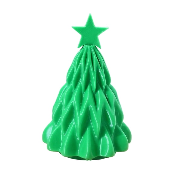 Rdausd Light Up Christmas Tree Green, Battery Operated 3D Faceted Mini Christmas Tree Light with Star Topper, Xmas Night Light for Desktop Mantel Holiday Decor