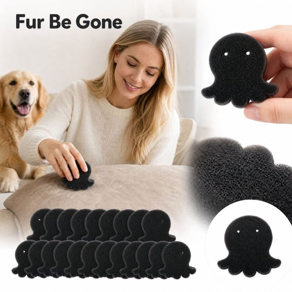 Rdausd Pet Hair Remover Sponge 20 Pack, Reusable Lint Removal Sponge for Clothes Furniture Couch Car Seats, Effective Dog Cat Fur Eraser Cleaning Tool for Laundry Upholstery Carpet