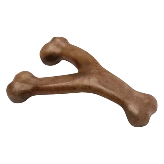 Rdausd Y-Shaped Tough Nylon Dog Chew Bone for Aggressive Chewers, Long-Lasting Flavored Teething Toy with Dental Massage, Boredom Relief, Small or Large, Bacon, Beef Flavor