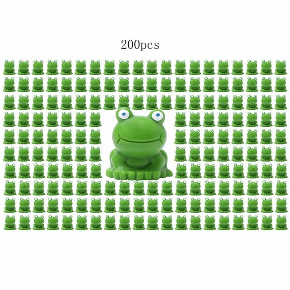 Rdeuod 200 Pcs Resin Mini Frogs Figurines, Green Frog Miniature Figurines, Micro Frogs Figurines, Tiny Cute Frog Figurines, DIY Miniature Moss Landscape Frog Model for Garden Home Decor