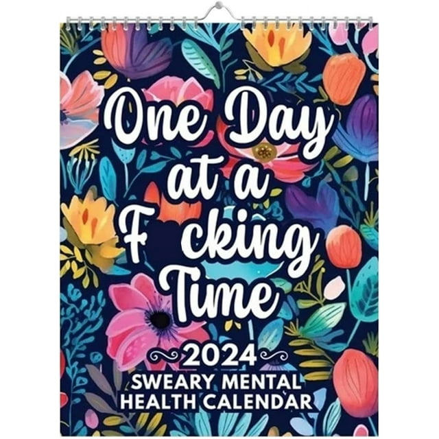 Rdeuod 2024 Clearance Mental Health Calendar Funny Sweary Calendar 2024