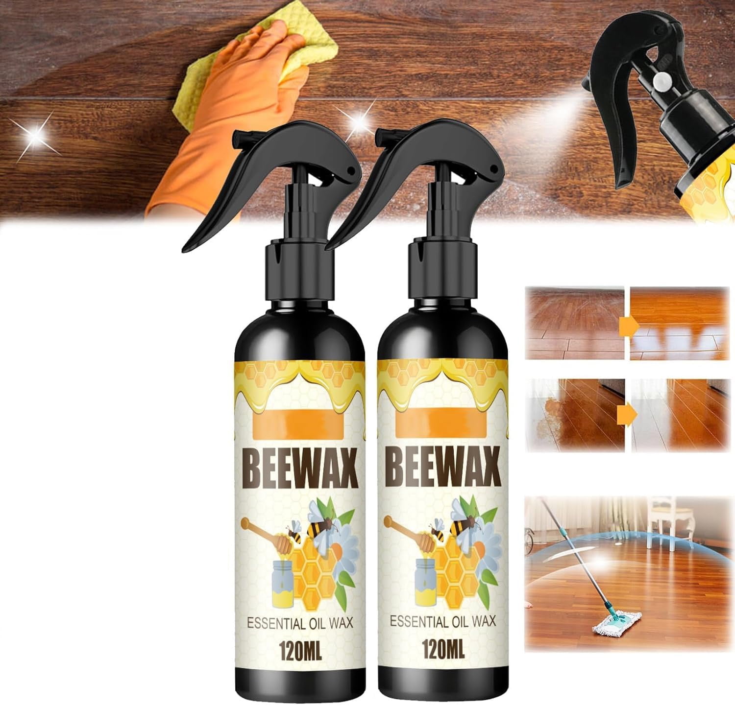 Rdeuod 2024 New Beeswax Spray,120ml Natural Micro-Molecularized Beeswax