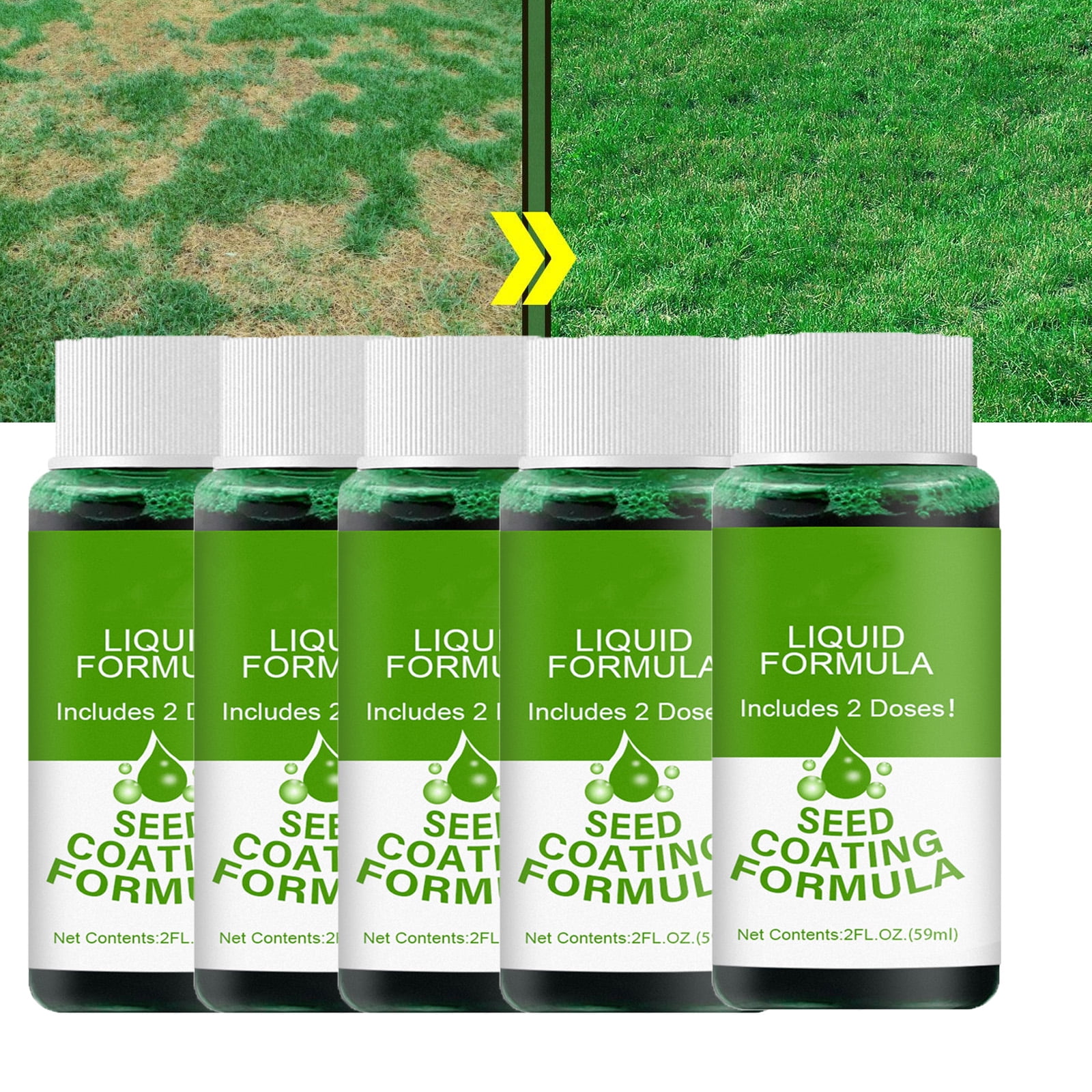 Rdeuod 5 PCS Green Grass Lawn Spray, Liquid Green Grass Lawn Spray