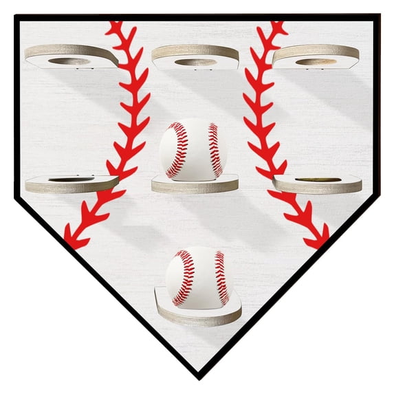 Rdeuod Baseball Display Case, 2023 New Personalized Baseball Championship Ring Display Holder, Wooden Display Stand Baseball Holder for Wall, for Dad Grandpa Kids