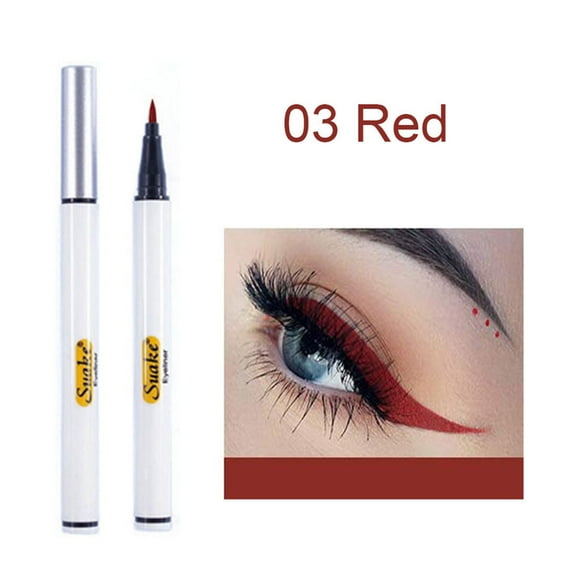 Rdeuod Eyeliner,6 Color Eyeliner Pencil Sweat Proof No Makeup Eyeliner1ml,Red