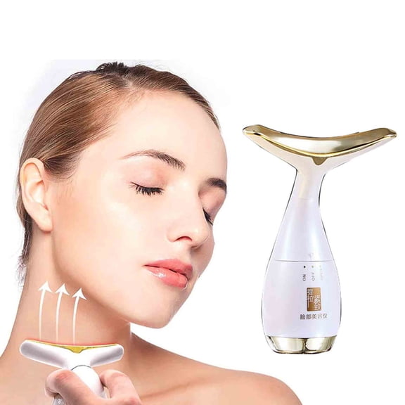 Rdeuod Facial Device,Neck Massager To Neck Lines Beauty Instrument Microcurrent Home Neck Care Instrument,white,Free Size