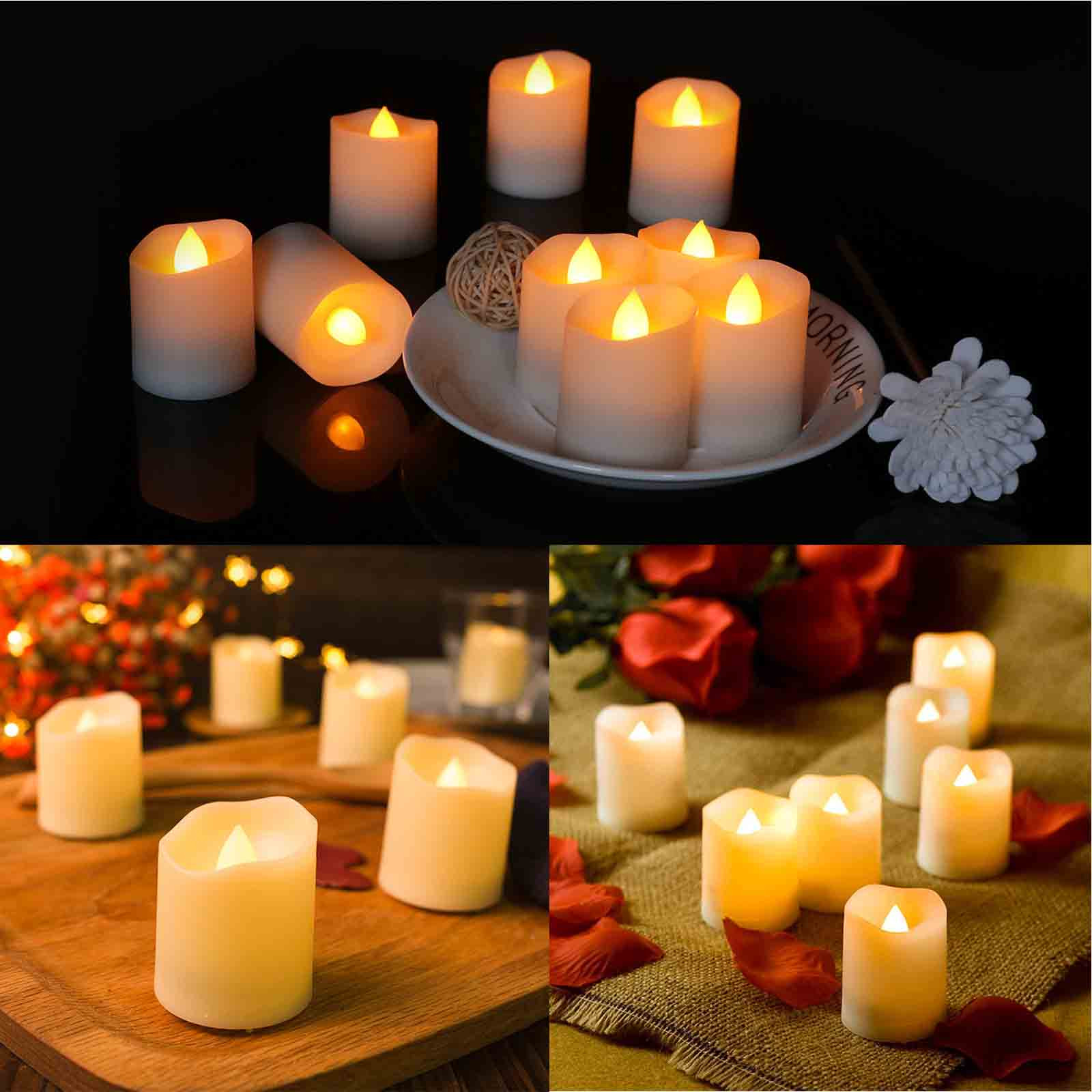 Rdeuod Flameless Candles，Flameless Electronic Candles, Battery Powered LED Candles, 12 Of