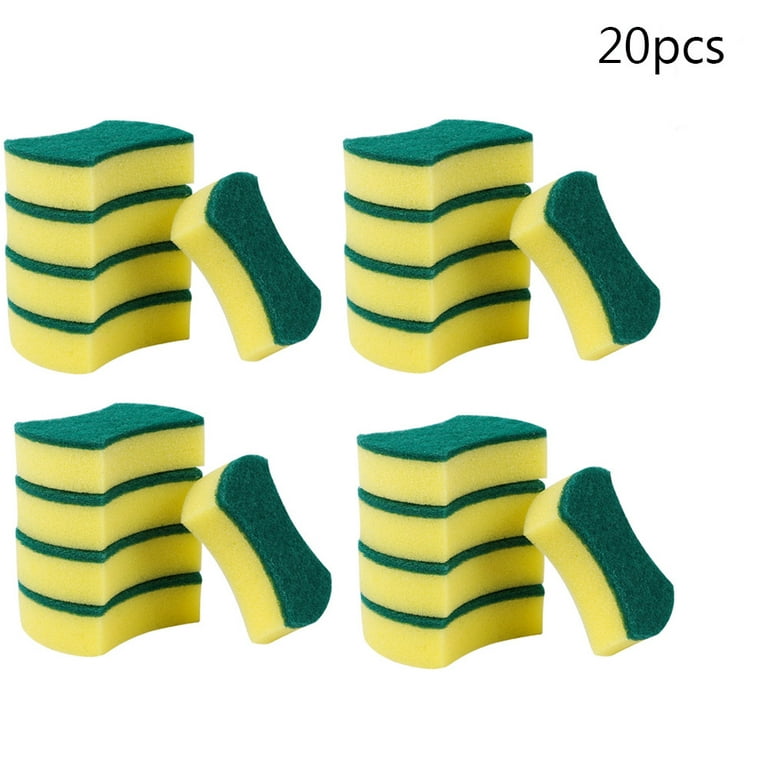 20PCS Dish Washing Scouring Pads Emery Scrubber Pot Sink Kitchen Cleaning  Tool
