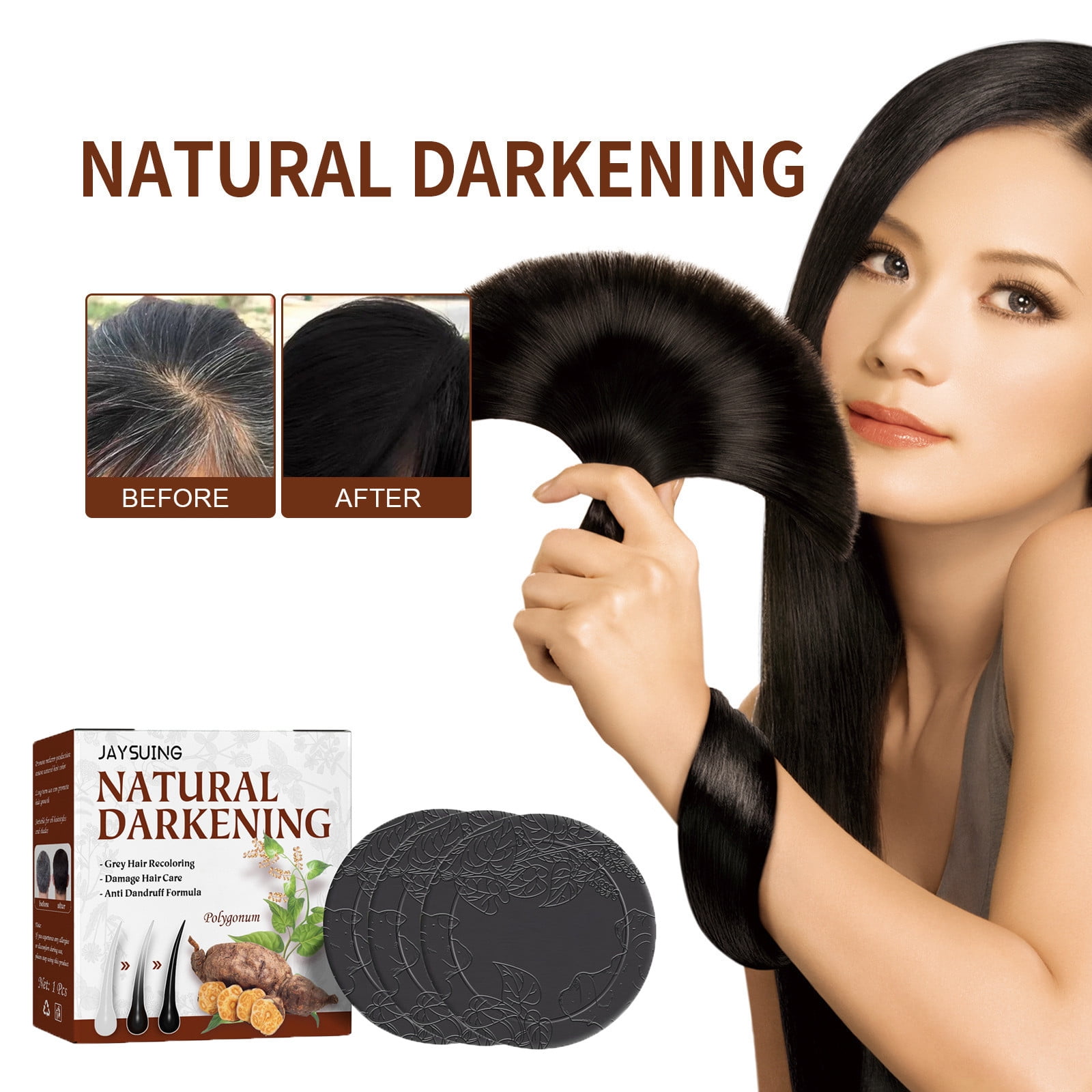 Rdeuod Shampoo Bar For Gray Hair,Ginger Shampoo Soap Refreshing