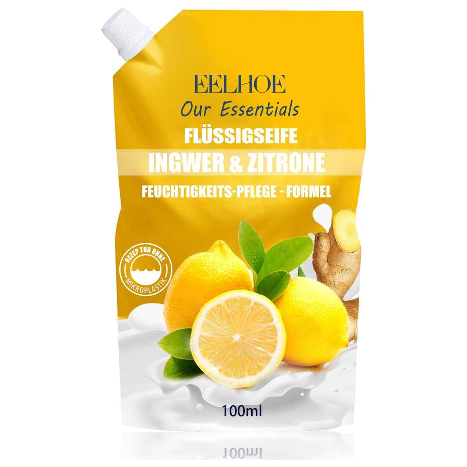 Rdeuod Soap Bar,Liquid Soap Supplement Pack With Ginger And Lemon Moisturizing Hand Protection