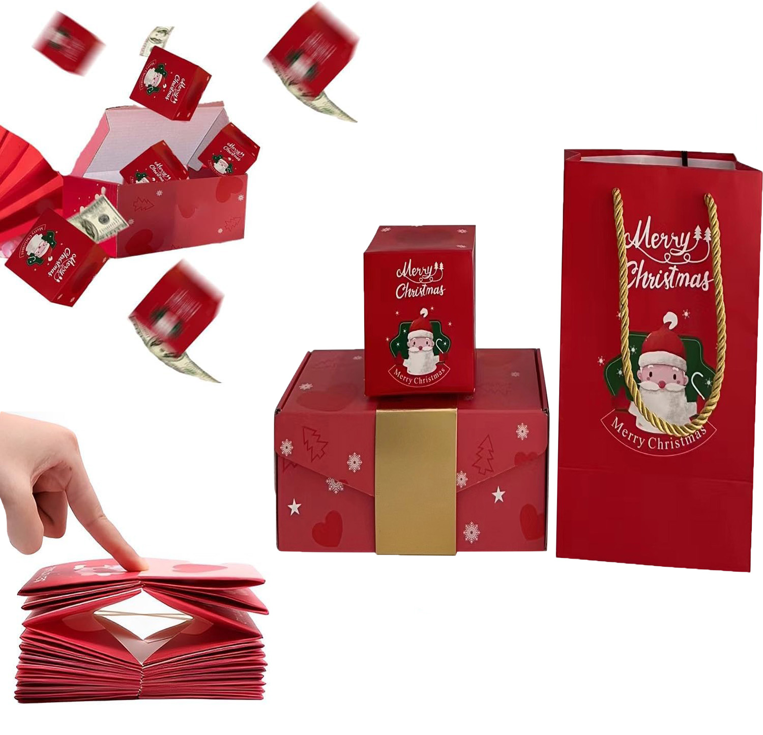 Rdeuod Surprise Gift Box Explosion 2023 Newly Merry Christmas