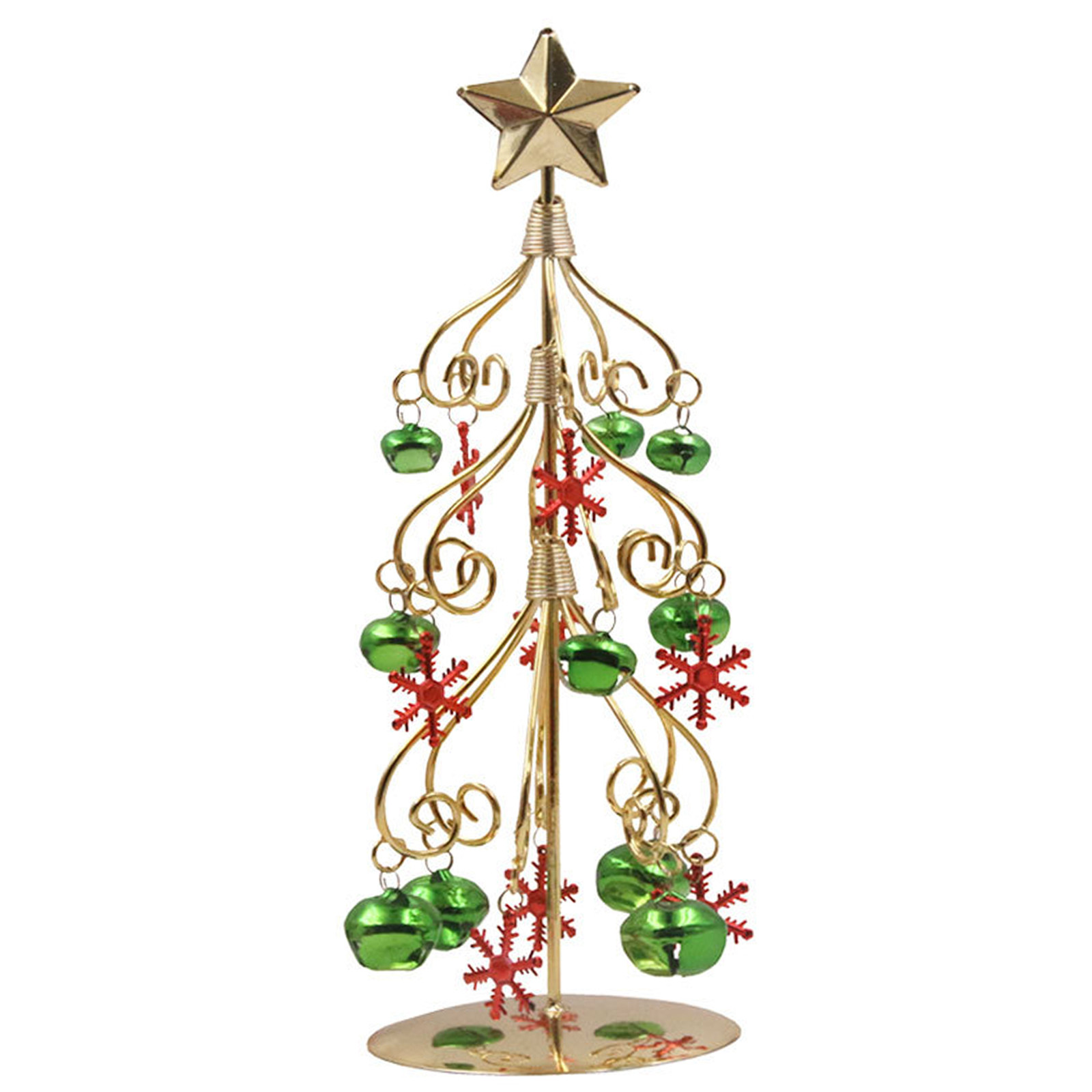 Rdeuod Tabletop Metal Christmas Tree Lamp Wrought Iron Ornament Display