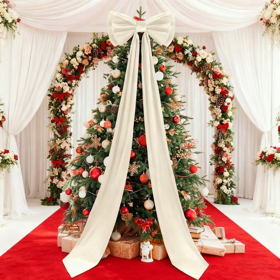 Rdhnmea 190cm Giant Bow Decoration Big Coquette Ribbon Bows for Wedding Engagement Birthday Party Backdrop Wall Home Christmas Decor