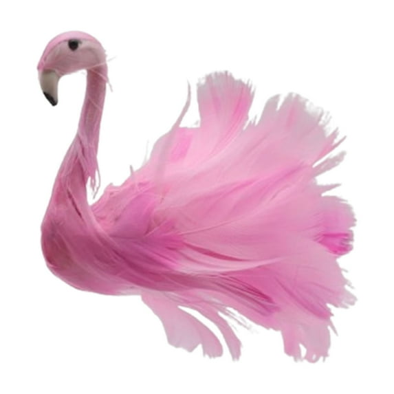 Rdhnmea Christmas Tree Topper Elegant Artificial Feathers Flamingo Tree Top Decoration for Party Holiday Indoor Outdoor Supplies