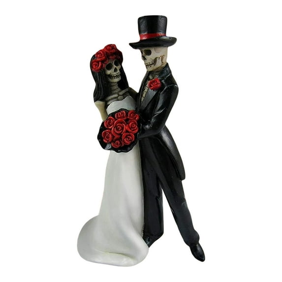 Rdhnmea Halloween Table Decorations Resin Skeleton Wedding Couples Statue