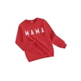 thumbnail image 1 of Rdhnmea Mommy and Me Valentines Outfits Letter Sweatshirt Long Sleeve Pullover, 1 of 9
