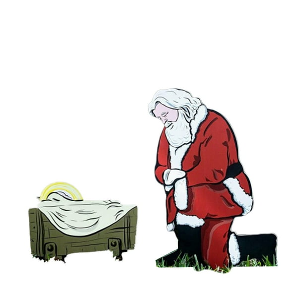 Rdhnmea Outdoor Nativity Scene Metal Nativity Sets Silhouette Christmas Religious Yard Sign Jesus Birth Ornaments for Lawn Yard Garden Decor