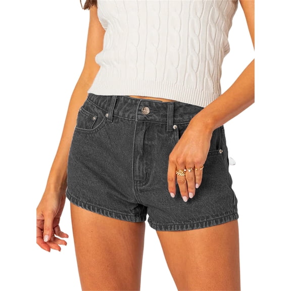 Rdhnmea Women's Denim Shorts High Rise Bow Jeans Shorts with Pockets