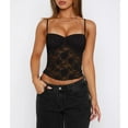 thumbnail image 1 of Rdhnmea Women's Summer Lace Cami Tops Sleeveless Ruched Front Camisole, 1 of 9