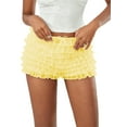 thumbnail image 1 of Rdhnmea Women's Summer Ruffled Frilly Shorts, Multi-Layer Mesh Short Pants, 1 of 9