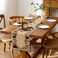 thumbnail image 1 of Rdsfhsp Autumn Botanical Linen Table Runner 13x72 Inch, Pumpkin Leaf Bird Pattern Table Runner for Dining Table Decor, Fall Harvest Kitchen Farmhouse Decoration, 1 of 5