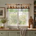 thumbnail image 1 of Rdsfhsp Cafe Window Valance Curtain, Coffee Cup Pattern Decorative Rod Pocket Short Curtain for Kitchen Dining Room Home Decor, 1 of 5