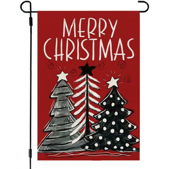 Rdsfhsp Christmas Garden Flag 12x18 Inch Double Sided Printing Christmas Decoration Outside Farmhouse Seasonal Holiday Yard Flag
