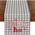 thumbnail image 1 of Rdsfhsp Christmas Ho Ho Ho Sign Plaid Table Runner for Home Kitchen Dining Table Decor, Christmas Table Runner for Party Christmas Decorations Indoor Gifts for Women Friends,13 x 72 Inch, 1 of 5