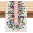thumbnail image 1 of Rdsfhsp Christmas Nutcracker Flower Tree Linen Table Runner 13x72 for Winter Seasonal Holiday Decor, 1 of 5