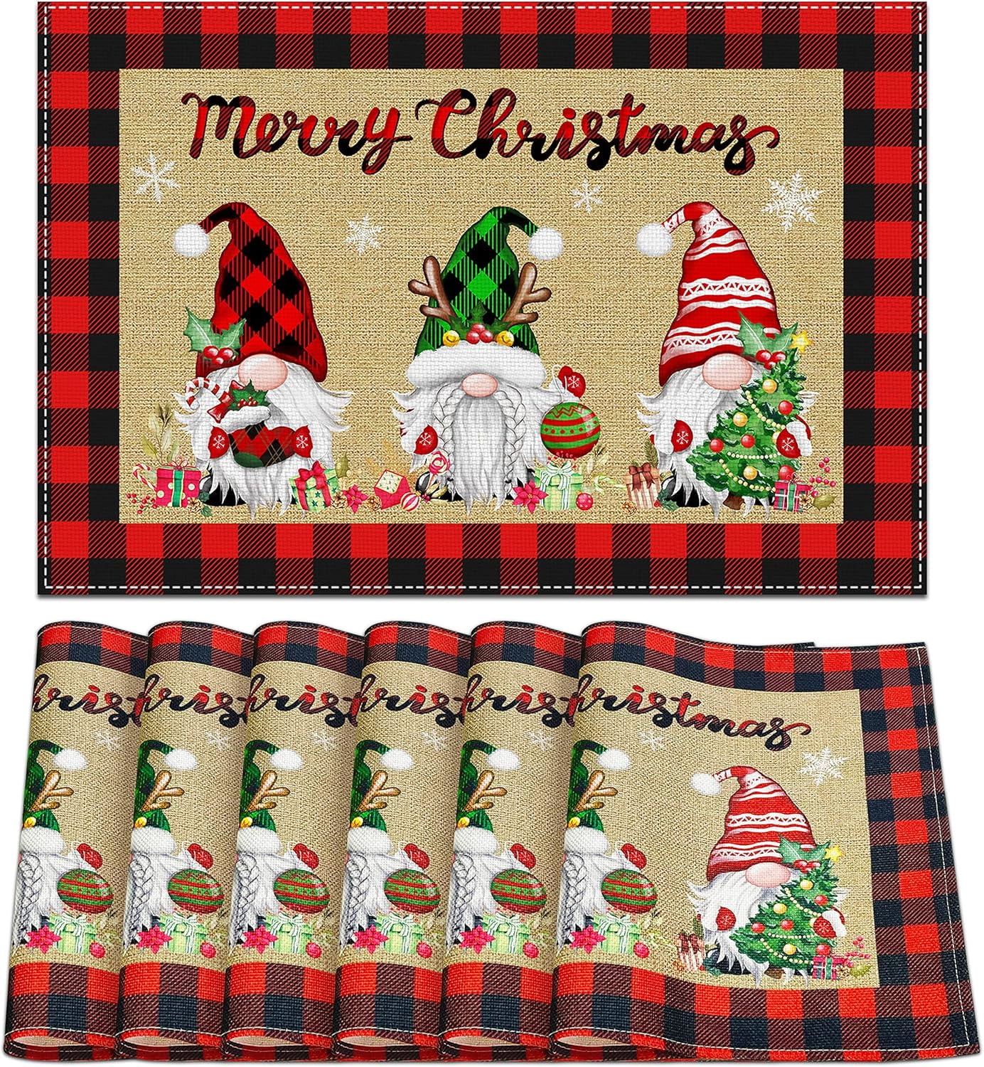 Christmas Placemats Set Of 6null