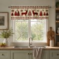 thumbnail image 1 of Rdsfhsp Christmas Window Valance Curtain, Deer and Tree Holiday Pattern Decorative Rod Pocket Short Curtain for Winter Home Decor, 1 of 5