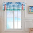 thumbnail image 1 of Rdsfhsp Coastal Ocean Beach Valance Curtain for Window, Watercolor Lighthouse Seagull Rod Pocket Kitchen Valances Short Curtain Treatment Drapes for Bathroom/Bedroom/Living Room 54x18 Inch, 1 of 5