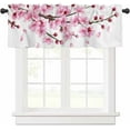 thumbnail image 1 of Rdsfhsp Curtain Valances Drapes Cherry Blossoms Flower, Rod Pocket Window Treatment for Bedroom Small Window Kitchen, 1 Panel 54x18inch, 1 of 5