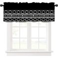 thumbnail image 1 of Rdsfhsp Curtains for Living Room Geometric Pattern Farmhouse Valance for Windows Rod Pocket Short Window Treatment Decor for Bedroom Bathroom Kitchen 54x18 Inch, 1 of 5