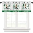 thumbnail image 1 of Rdsfhsp Curtains Valances for Living Room St. Patrick's Day Gnome Lucky Shamrock Black and Green Buffalo Plaid Rod Pocket Kitchen Curtain Valance for Bathroom/Dining Room 54x18 Inch, 1 of 5