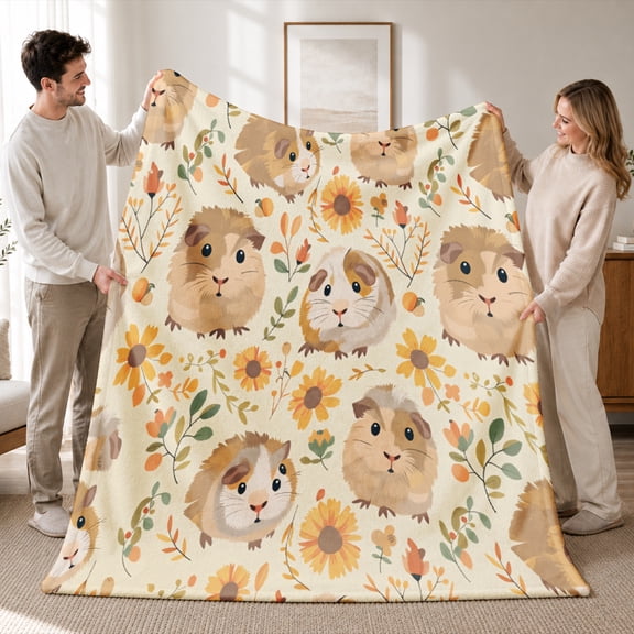 Rdsfhsp Cute Cat Floral Pattern Soft Flannel Throw Blanket, Ultra Soft Plush Blanket for Couch Sofa Bed, Cozy Pet Lover Blanket for Cat Lovers, Bedroom and Home Decor 50"x40"