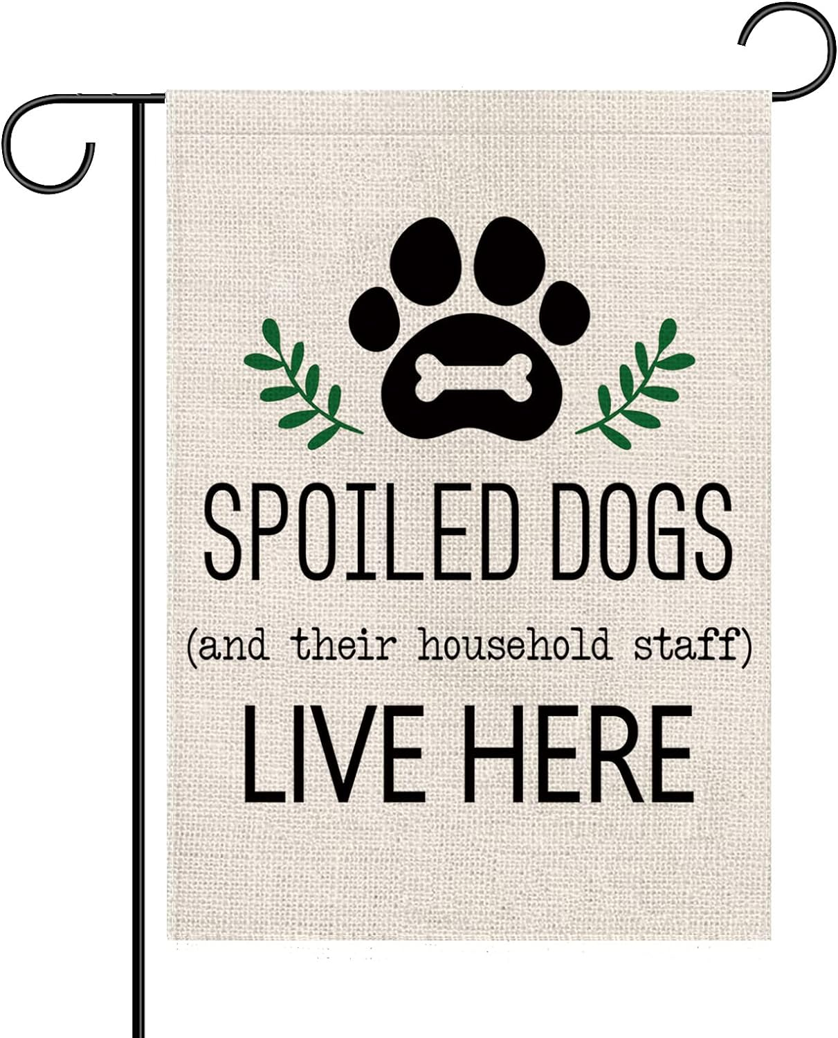 Lustiges Küchentuch 'Spoiled Dogs And Their Household Staff Live Here' – Mikrofaser, 40x61 Cm, Geschenk Für Hundeliebhaber