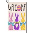 thumbnail image 1 of Rdsfhsp Easter Bunny Garden Flag 12x18 Vertical Double Sided Polka Dot Rabbit Egg Farmhouse Welcome Holiday Outside Decorations Linen Yard Flag, 1 of 5