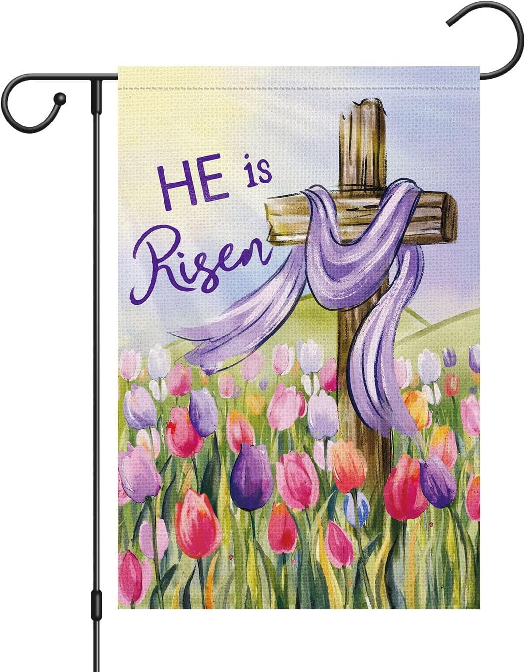 Rdsfhsp Easter Garden Flag 12x18 Inch Double Sided Linen, Small ...