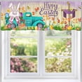 thumbnail image 1 of Rdsfhsp Easter Valance Curtain for Kitchen 18"X54", Buny Truck Purple Valance Curtain for Living Room Bedroom, Rod Pocket Spring Tulip Eggs Window Treatment, 1 of 5